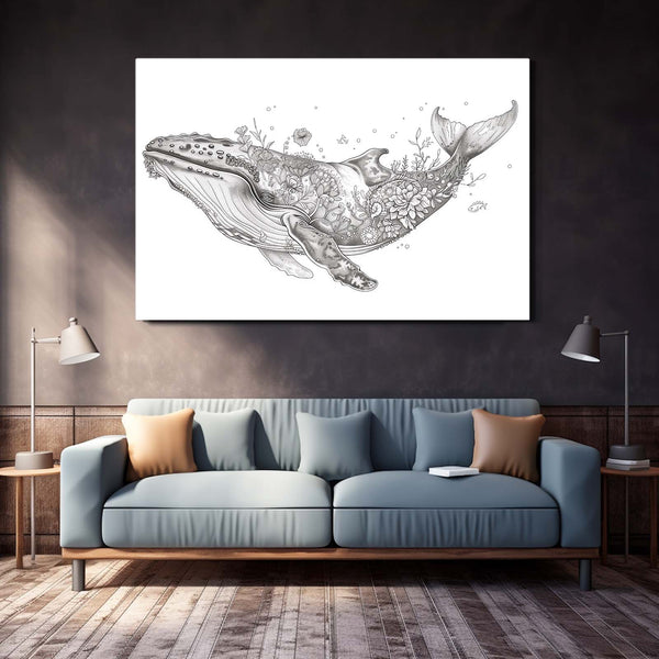 Tableau Baleine Poétique | TableauDecoModerne®