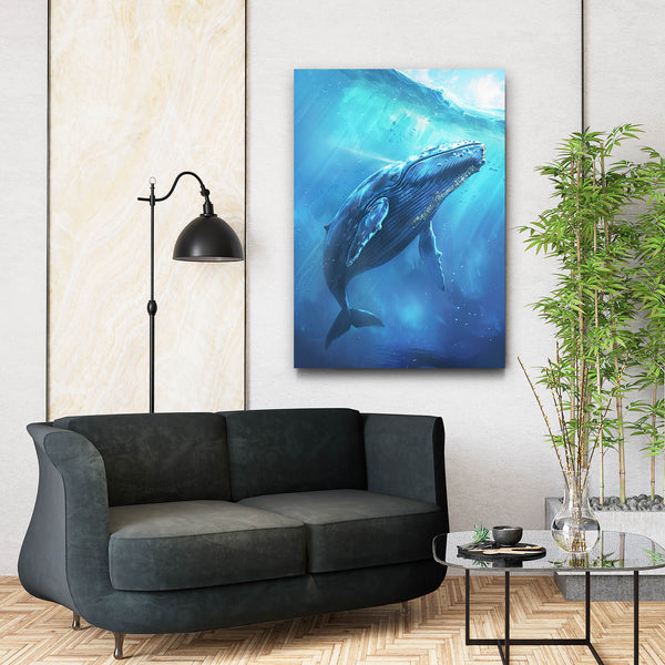 Tableau Baleine Profondeur Marine | TableauDecoModerne®