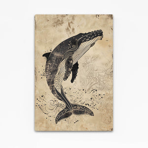 Tableau Baleine Tribal | TableauDecoModerne®