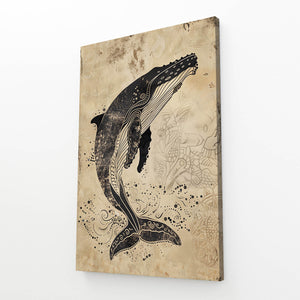 Tableau Baleine Tribal | TableauDecoModerne®