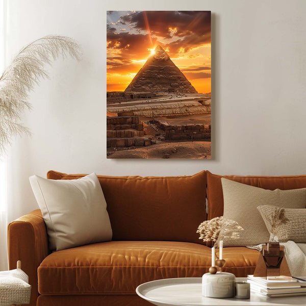 Tableau Coucher de Soleil Pyramide | TableauDecoModerne®