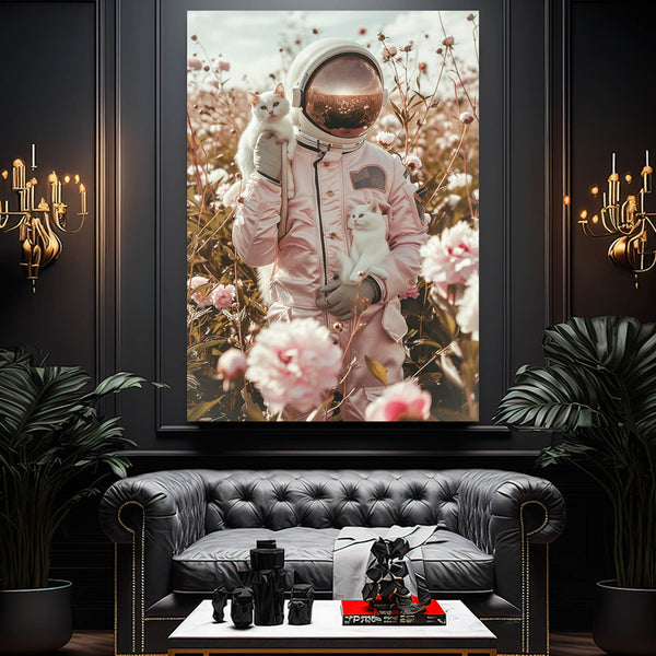 Tableau Espace Astronaute Chat | TableauDecoModerne®