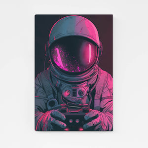 Tableau Espace Astronaute Néon | TableauDecoModerne®