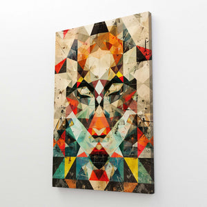 Tableau Geometrique Lion | TableauDecoModerne®