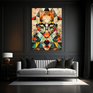 Tableau Geometrique Lion | TableauDecoModerne®