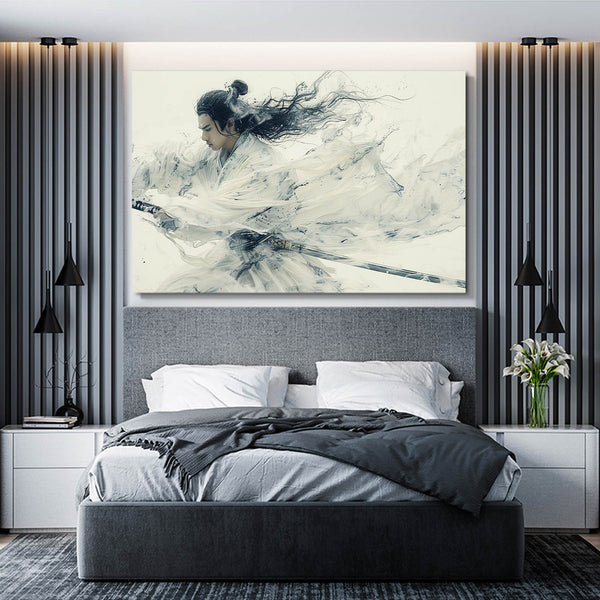 Tableau Japonais Samourai Ethere | TableauDecoModerne®