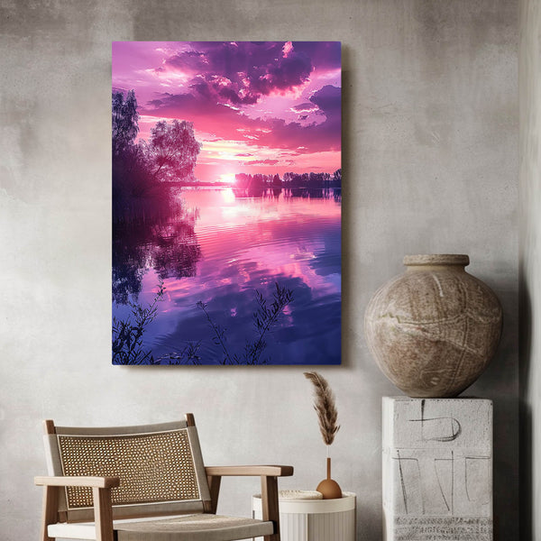 Tableau Lac Coucher de Soleil | TableauDecoModerne®