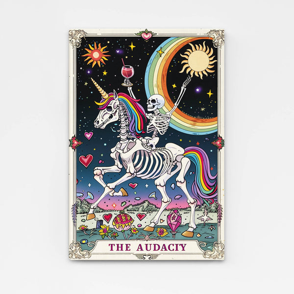 Tableau Licorne Tete de Mort | TableauDecoModerne®