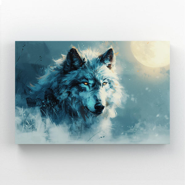 Tableau Loup Clair de Lune | TableauDecoModerne®