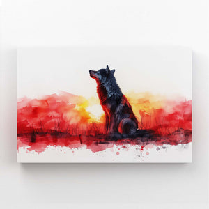 Tableau Loup Coucher | TableauDecoModerne®