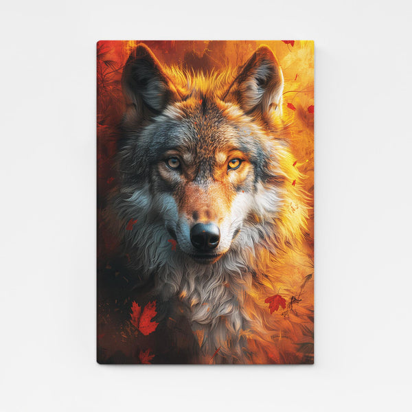 Tableau Loup Flamboyant | TableauDecoModerne®