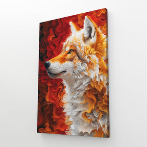 Tableau Loup Flamboyant | TableauDecoModerne®