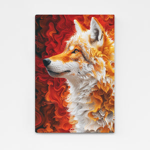 Tableau Loup Flamboyant | TableauDecoModerne®