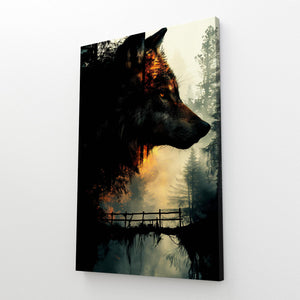  Tableau Loup Forêt | TableauDecoModerne®