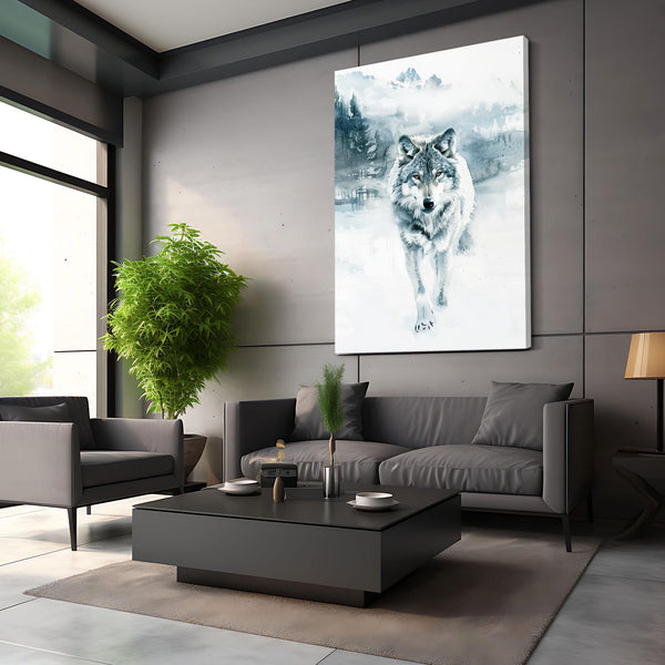 Tableau Loup Glacial | TableauDecoModerne®