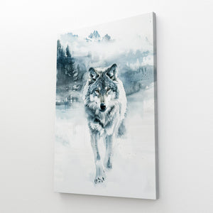 Tableau Loup Glacial | TableauDecoModerne®