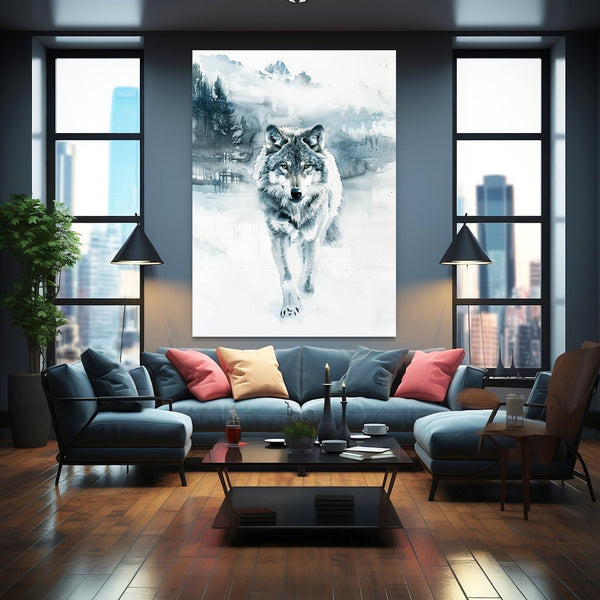 Tableau Loup Glacial | TableauDecoModerne®