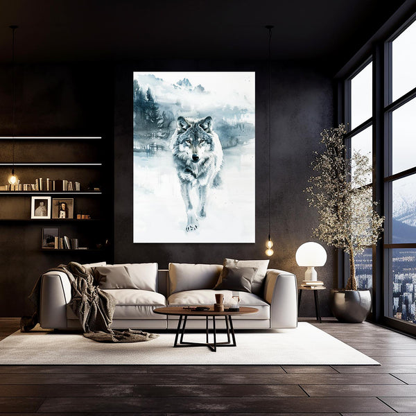 Tableau Loup Glacial | TableauDecoModerne®