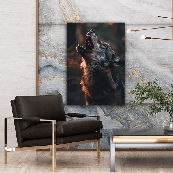 Tableau Loup Hurleur | TableauDecoModerne®