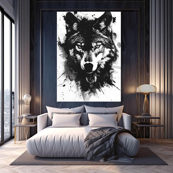 Tableau Loup Noir | TableauDecoModerne®