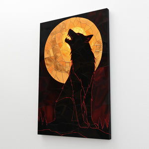 Tableau Loup Pleine Lune | TableauDecoModerne®