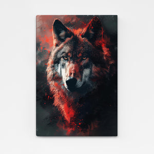 Tableau Loup Rouge  | TableauDecoModerne®