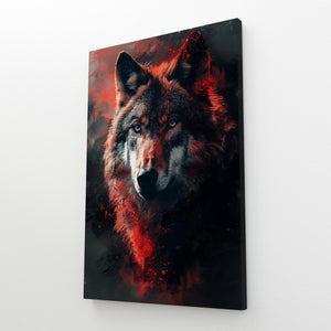 Tableau Loup Rouge  | TableauDecoModerne®