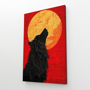 Tableau Loup Rouge | TableauDecoModerne®