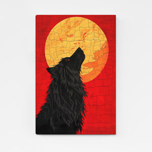 Tableau Loup Rouge | TableauDecoModerne®