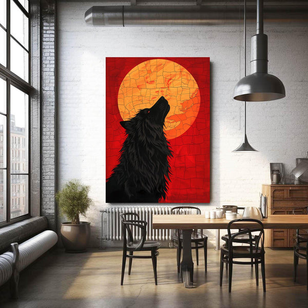 Tableau Loup Rouge | TableauDecoModerne®