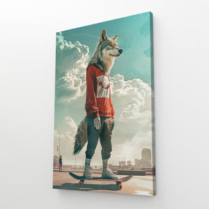 Tableau Loup Urbain | TableauDecoModerne®