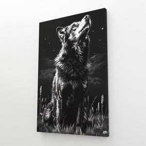 Tableau Nuit Loup | TableauDecoModerne®