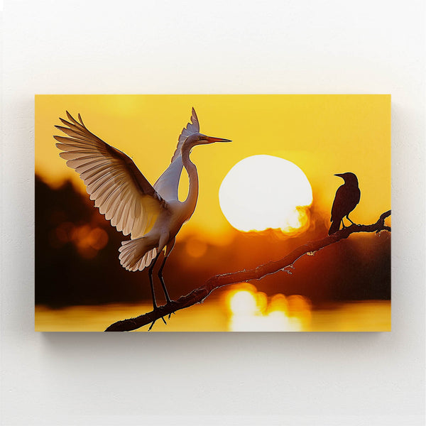 Tableau Oiseaux Coucher de Soleil | TableauDecoModerne®