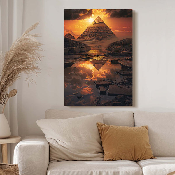 Tableau Pyramide Coucher de Soleil | TableauDecoModerne®