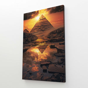 Tableau Pyramide Coucher de Soleil | TableauDecoModerne®