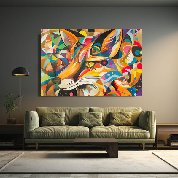 Tableau Renard Abstrait | TableauDecoModerne®