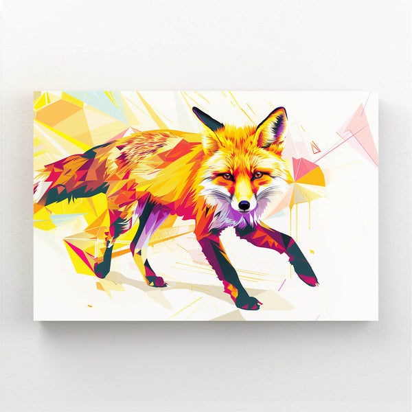 Tableau Renard Coloré | TableauDecoModerne®