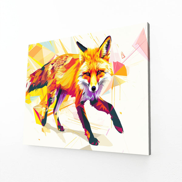 Tableau Renard Coloré | TableauDecoModerne®