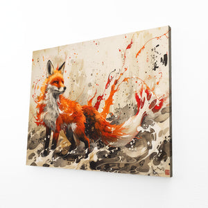 Tableau Renard Enflammé | TableauDecoModerne®