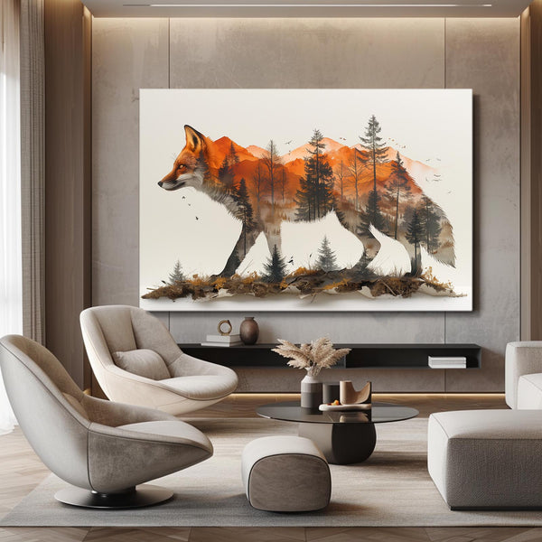 Tableau Renard Évasion | TableauDecoModerne®