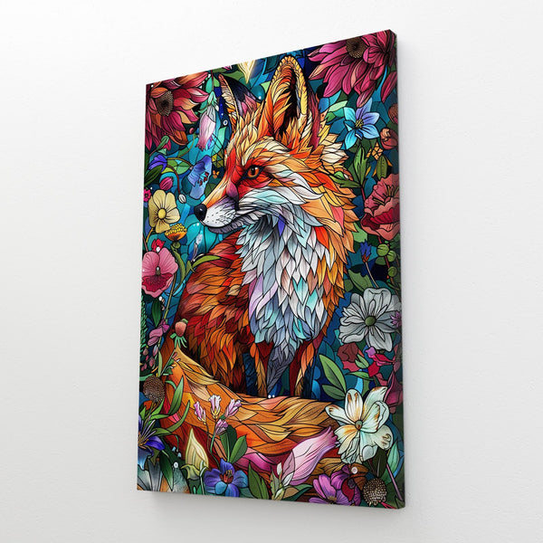 Tableau Renard Fleur | TableauDecoModerne®