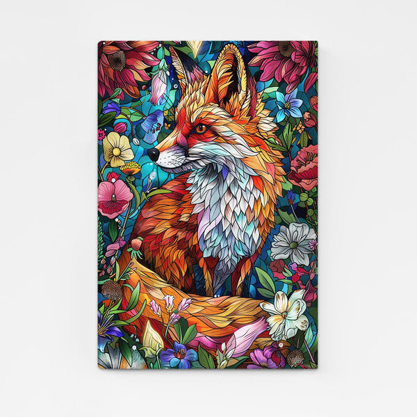 Tableau Renard Fleur | TableauDecoModerne®