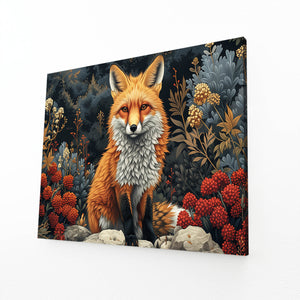 Tableau Renard Floral | TableauDecoModerne®