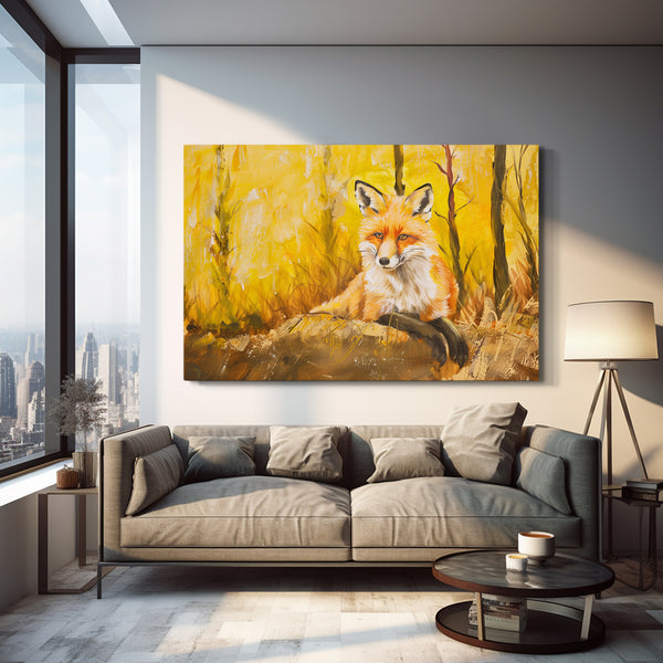 Tableau Renard Forêt | TableauDecoModerne®