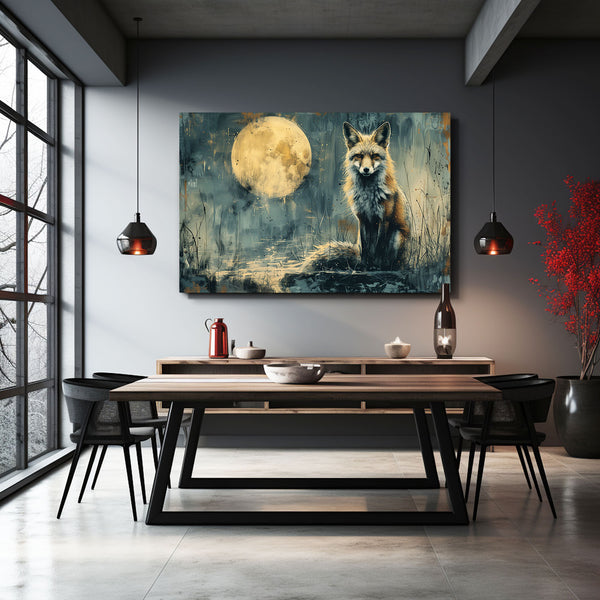 Tableau Renard Lunaire | TableauDecoModerne®