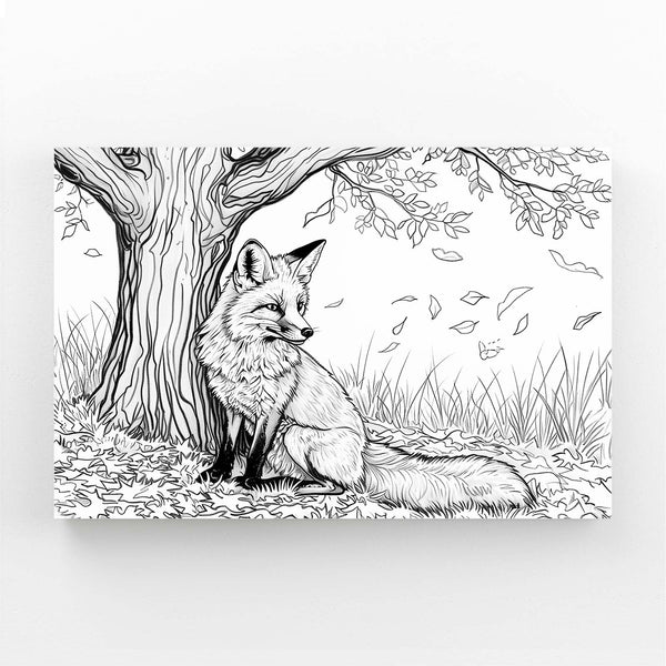 Tableau Renard Sérénité | TableauDecoModerne®