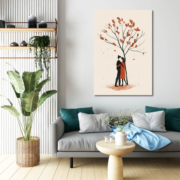 Tableau Scandinave Amour Automnal | TableauDecoModerne®