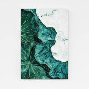 Tableau Scandinave Feuilles Émeraude | TableauDecoModerne®