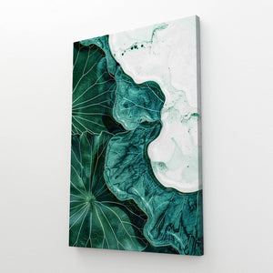 Tableau Scandinave Feuilles Émeraude | TableauDecoModerne®