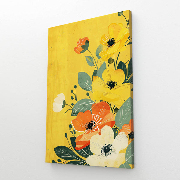 Tableau Scandinave Fleurs Éclatantes | TableauDecoModerne®